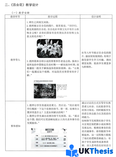 教育碩士論文代寫 百合花教育方案框架